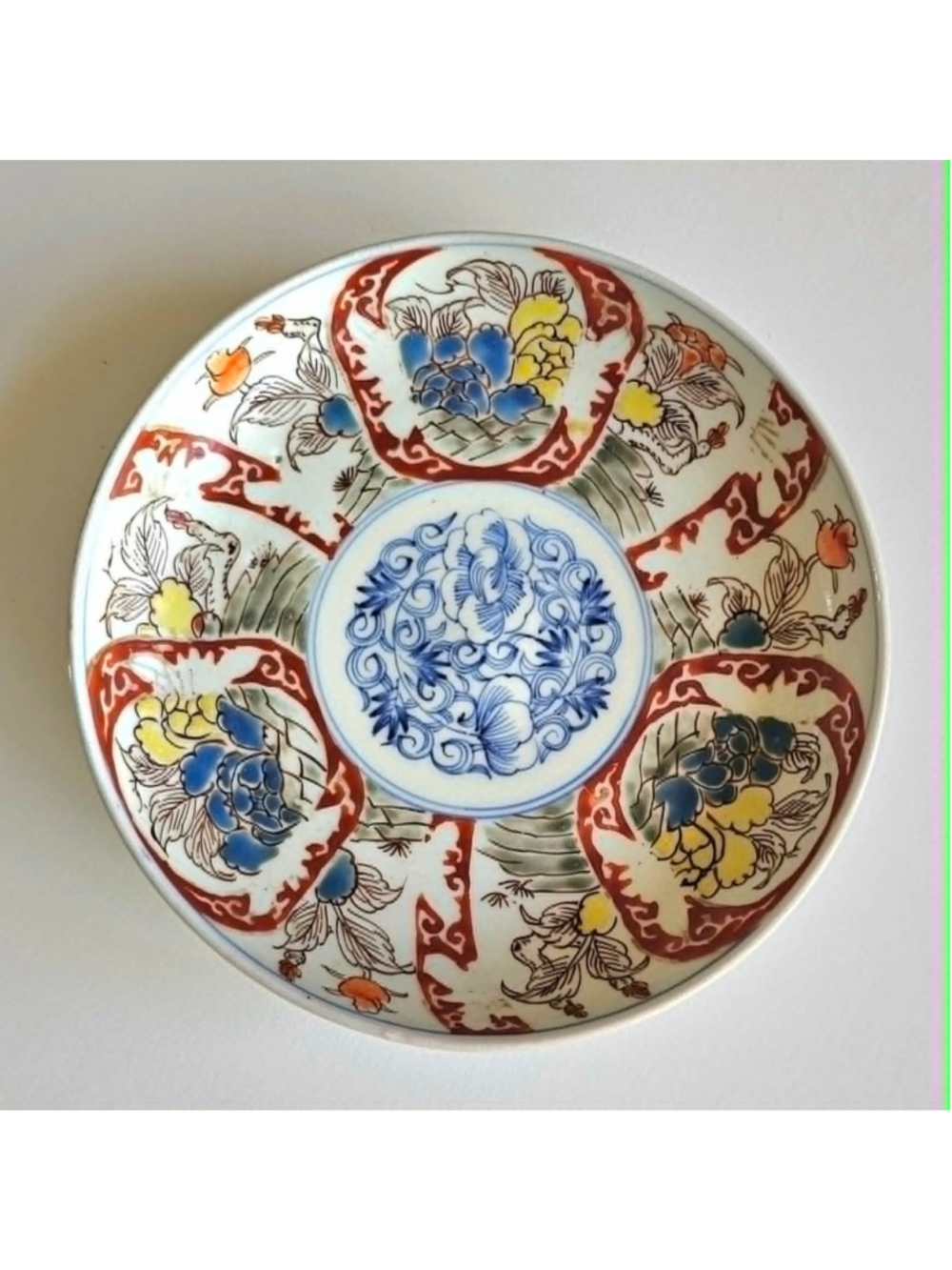 Antique Japanese Imari Porcelain Plate Meiji Period 4 3/8” Small Saucer Dish